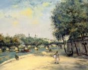 简 弗朗索瓦 拉法埃里 : The Institute de France and the Pont des Arts, Paris